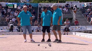 Mondial La Marseillaise à pétanque  32e de finale Bonetto contre Dalessio [upl. by Nonnek814]