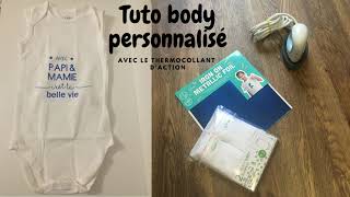 TUTO Cricut Design Space avec du thermocollant Iron on de chez Action  Personnalisé un body [upl. by Mcclish295]