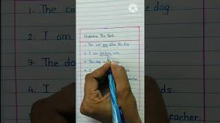 Underline the Verb in the sentences actionwordsverbtrendingshortsviralshortslearnenglish [upl. by Akelahs]