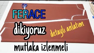 PRATİK Detaylı FERACE kesimi ve dikimi  Pervazlı Yaka Çalışması [upl. by Kimmie]