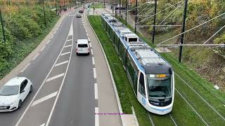 Tram Line 10 in Paris France 2024  Tramway Antony – Clamart TAC  Citadis X05 [upl. by Linder]