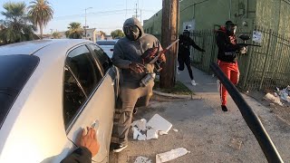 PAINTBALL WARS IN THE HOOD RECAP WE WALKED UP [upl. by Uund]