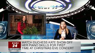 Watch Duchess Kate show off her piano skills for first time at Christmas Eve concert [upl. by Gaige]