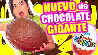 HUEVO GIGANTE DE CHOCOLATE  COMO HACER TU PROPIO KINDER SORPRESA EN CASA  COOKING con Sandra [upl. by Siegel58]