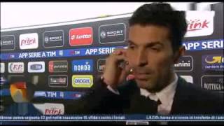 Buffon viene ripreso dalla DAmico dopo il pareggio col Cesena [upl. by Ybot]