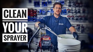 HOW TO CLEAN A SPRAYER  Airless Paint Sprayer Tips  Titan 440 [upl. by Norvol711]