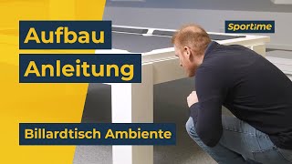 AufbauAnleitung für den Schiefer Billardtisch Ambiente von Stradivari [upl. by Lissie]