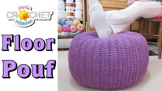 Floor Pouf  Crochet Furniture For Your Home  Pattern amp Tutorial [upl. by Egni243]