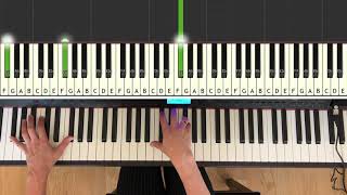 Sonata Księżycowa  Beethoven  jak grać na pianinie  tutorial na pianino bardzo powoli NUTY [upl. by Otrebire226]