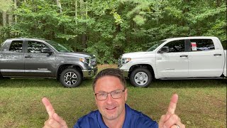 Tundra Double Cab vs CrewMax  Can You FIT Compare Toyota Tundra SR5 Sizes [upl. by Ettelloc]