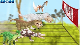 Dinosaur Wild Race 3  Dinosaur Faceoff S3  SPORE [upl. by Charlet]