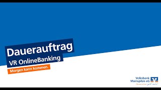 VR OnlineBanking Dauerauftrag [upl. by Amil]