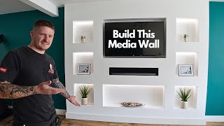 How to Build This Incredible Media Wall Quickly and Easily  Anyone Can Build This [upl. by Mieka]