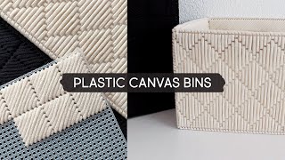 Making Bins with Plastic Canvas Sheets [upl. by Menon]