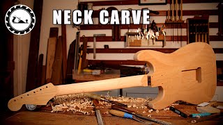 Stratocaster build Episode 13 carving a stratocaster neck [upl. by Delamare]