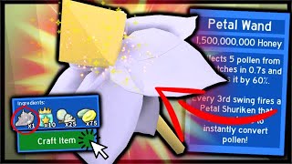 CRAFTING NEW PETAL WAND COLLECTOR amp SPIRIT PETAL REWARD  Roblox Bee Swarm Simulator [upl. by Alcina]