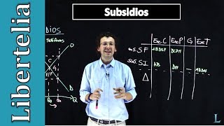 Subsidios gráfico y excedentes  Microeconomía  Libertelia [upl. by Alboran]