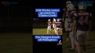 Erik Worley’s late picksix lifts Timber Creek past Willingboro football footballshorts [upl. by Drahnreb]