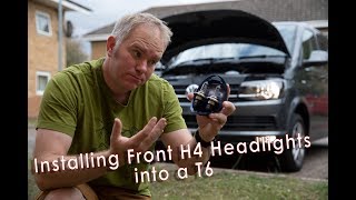 How to Install H4 Headlight Bulbs into a 2018 VW T6 [upl. by Eatnoed]