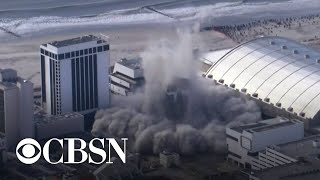 Former Trump Plaza Hotel and Casino in Atlantic City demolished [upl. by Eenahpets927]