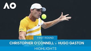 Christopher OConnell v Hugo Gaston Highlights 1R  Australian Open 2022 [upl. by Aznerol]