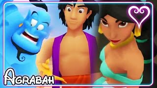 Kingdom Hearts All Cutscenes  Full Movie  Aladdin  Agrabah [upl. by Oznerol]