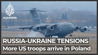 US troops arrive in Poland near Ukraine border amid tensions [upl. by Heller]