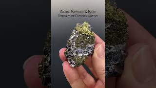 Galena Pyrrhotite amp Pyrite Cluster from Trepca Mine Complex Mitrovica Kosovo [upl. by Kcirrez]