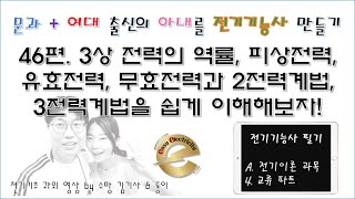 전기이론 과외 46편 3상 전력의 역률 피상전력 유효전력 무효전력과 2전력계법 3전력계법을 쉽게 이해해보자 전기 전기기초 전기기능사필기 전기이론 [upl. by Idnib]