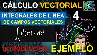 Matemáticas Integrales de línea 4 IL de campos vectoriales Ejemplo [upl. by Mizuki]