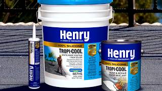 How to apply Henry® TropiCool® 100 Silicone White Roof Coating [upl. by Naujal]