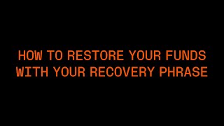 How to restore your Ledger accounts with your recovery phrase [upl. by Nohsid]