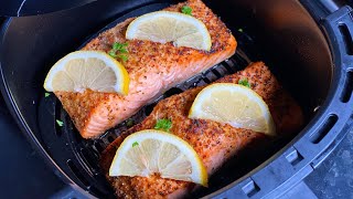 Lemon Pepper Salmon with an Air Fryer  TERRIANN’S KITCHEN [upl. by Lander]