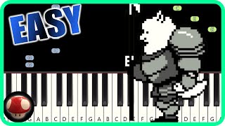 Undertale OST  21 Dogsong  EASY Piano TutorialSynthesia TopAnimeMusic [upl. by Lipfert]