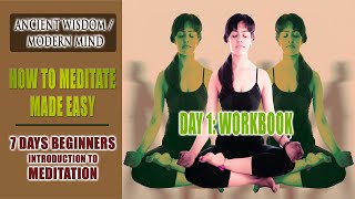 Meditation For Beginners  Day 1 Workbook [upl. by Carmencita]