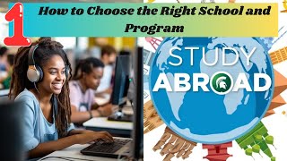 How to Choose the Right School amp Program as an International Student Part1 [upl. by Doralyn]