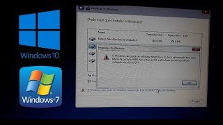 SOLUÇÃO O WINDOWS NÃO PODE SER INSTALADO NESTE DISCO  PARTIÇÃO 1 DO DISCO 0 [upl. by Myra763]