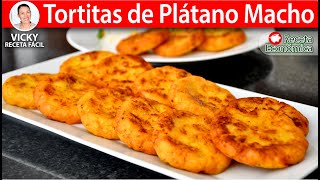 TORTITAS DE PLATANO MACHO  Vicky Receta Facil [upl. by Puduns]