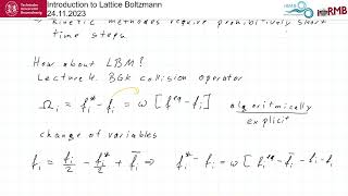 Introduction to Lattice Boltzmann 5 Implicit collison operator [upl. by Carolyne]