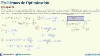 Problemas de optimización  Ejemplo 1 [upl. by Natividad]