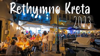 Rethymno Crete Kreta walking tour 4k Greece 2023 [upl. by Gunas386]