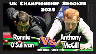 Ronnie OSullivan vs Anthony McGill  UK Championship Snooker 2023  Round One [upl. by Russian]