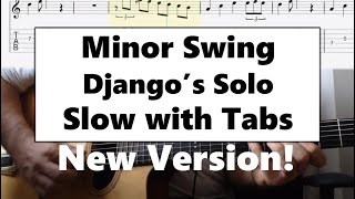 Minor Swing guitar tab lesson slow [upl. by Nolrah81]