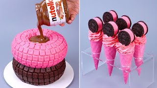 Awesome PINK OREO Chocolate Cake Decorating Recipes  Satisfying Chocolate Cake Videos [upl. by Nessim975]