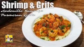 Smothered Shrimp and Grits  BreakfastwithAB [upl. by Downall]