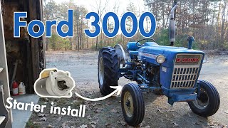 Ford Tractor Starter Installation and Fall Field Mowing  Grandpas Revived Ford 3000 Gets to Work [upl. by Dorie]