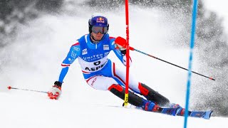 FIS Alpine Ski World Cup  Mens Slalom Run 1  Aspen USA  2024 [upl. by Chaffin]