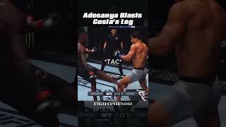 Watch Izzy turn Costa’s lead leg into minced meat before he gets the finish shorts mma fight [upl. by Travax725]