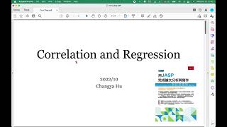 用JASP進行相關分析與迴歸分析1 觀念 [upl. by Aliekahs]