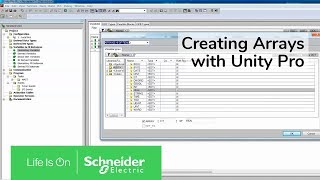 Creating Arrays with Unity Pro  Schneider Electric Support [upl. by Eeldivad986]